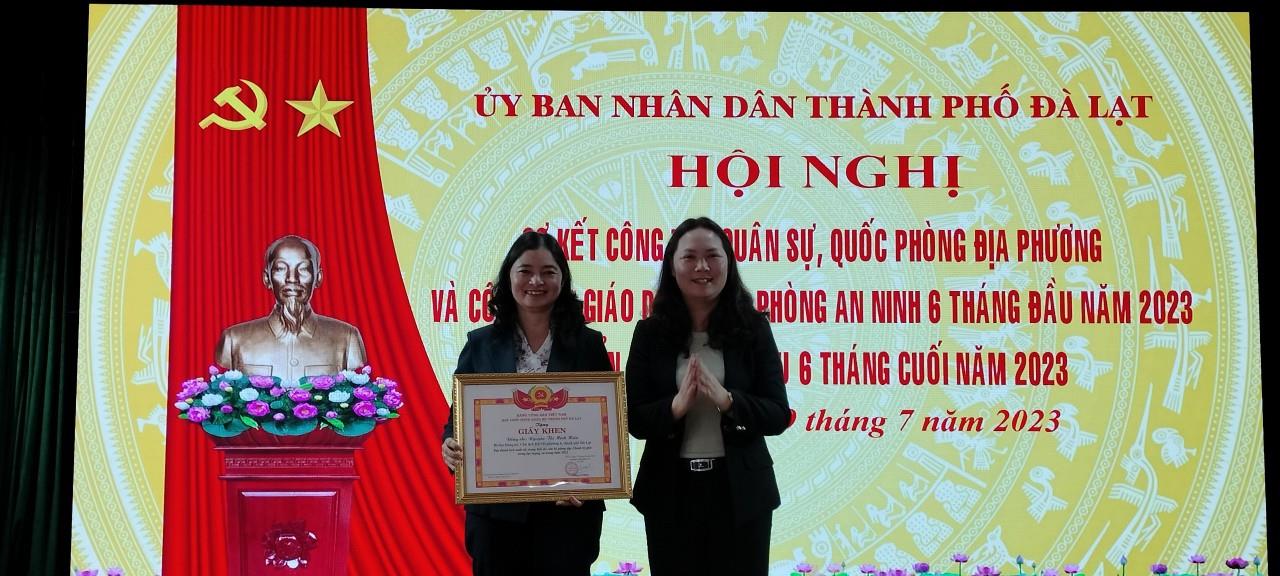 đồng chí Ngô Thị Mỹ Lợi - Phó Bí thư Thường trực Thành ủy, Chủ tịch HĐND thành phố Đà Lạt