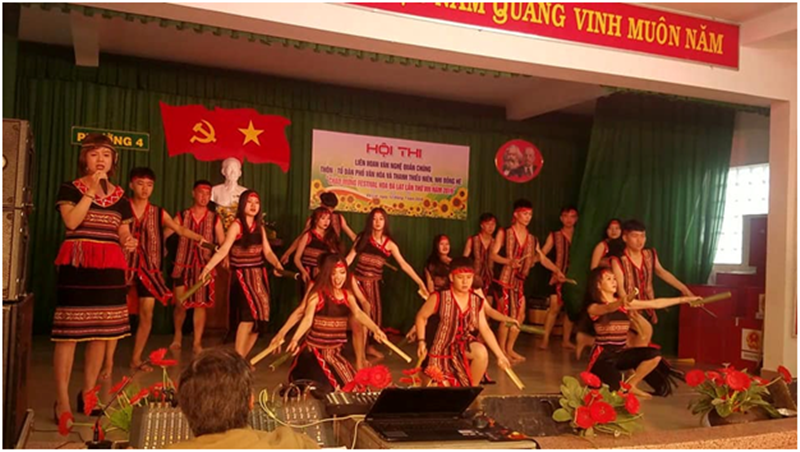 Tiết mục Ngọn lửa cao nguyên của cụm dân cư số 3